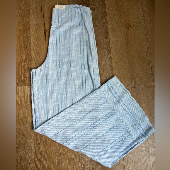 Solid and Striped wide legged pants in blue with a skinny stripe | size M - Picture 4 of 6